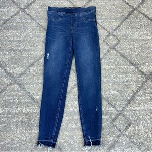 SPANX Distressed Skinny Jegging Blue Size S Denim Medium Wash Pull On